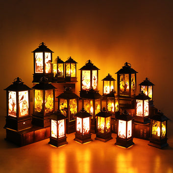 Halloween simulation flame lanterns