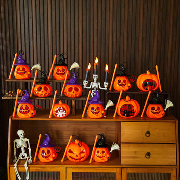 Halloween portable pumpkin lantern decoration luminous pumpkin lantern