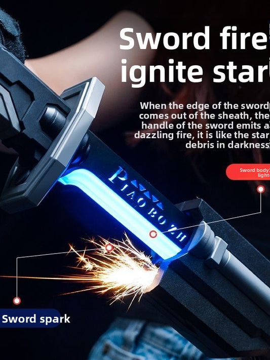 Seven-color cool flowing light toy sword
