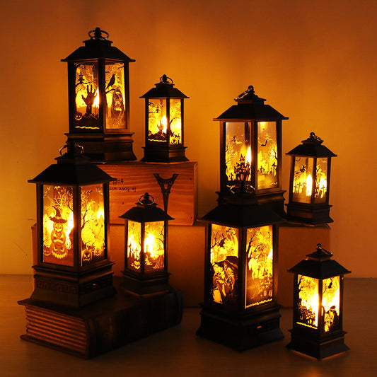 Halloween simulation flame lanterns