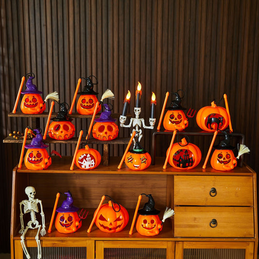 Halloween portable pumpkin lantern decoration luminous pumpkin lantern