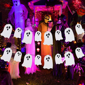 Halloween new ghost pull flag party decoration