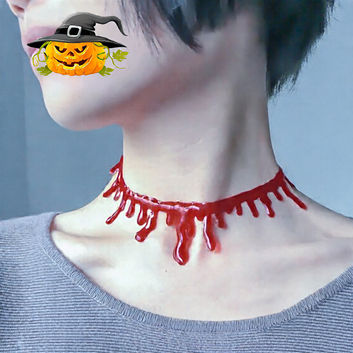Halloween Simulation Bleeding Necklace